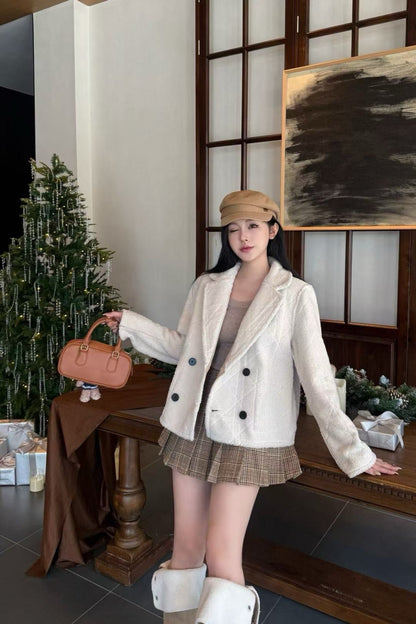 CD NEW  Reversible lamb wool jacket