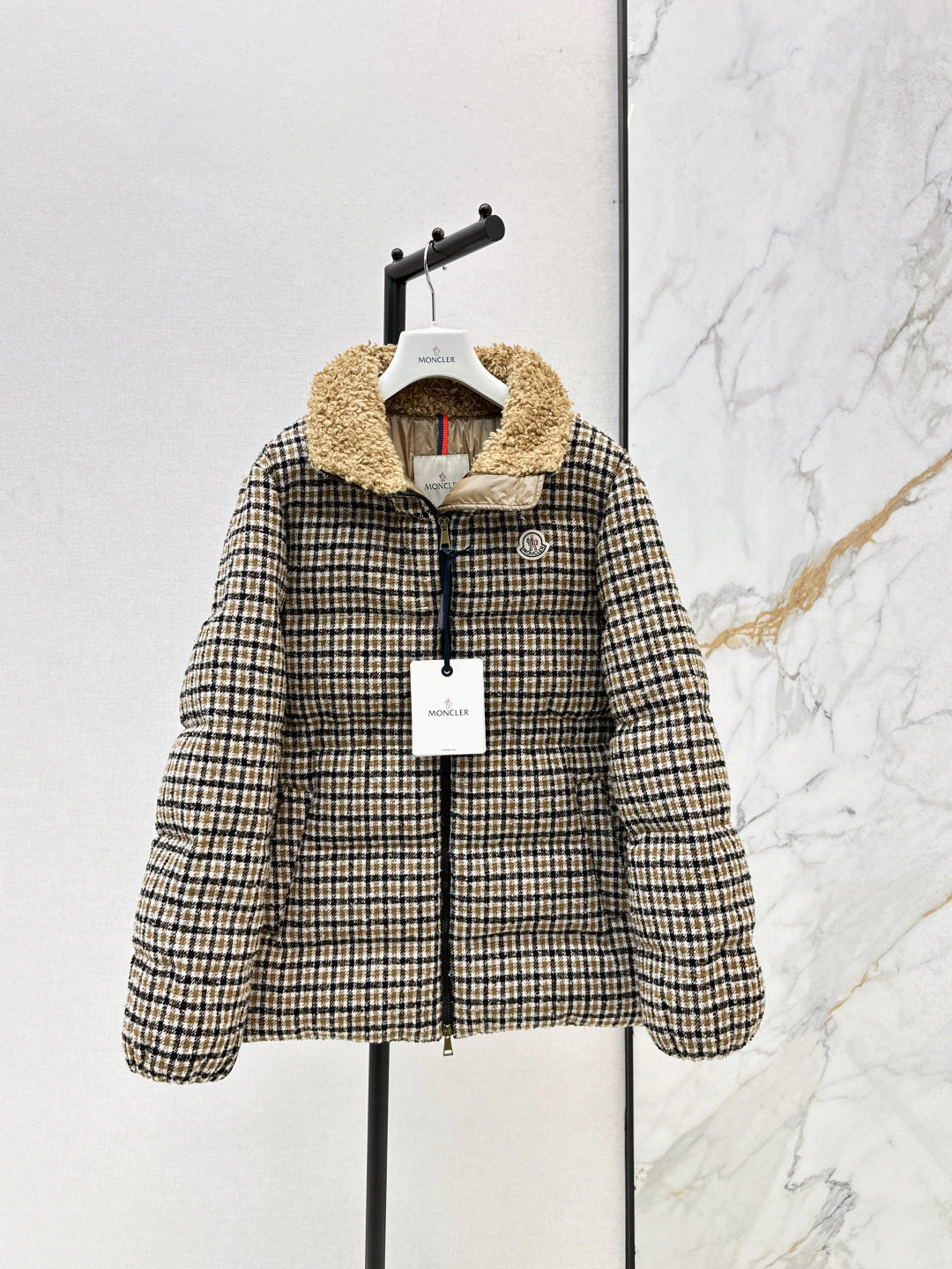 Monc NEW houndstooth down jacket