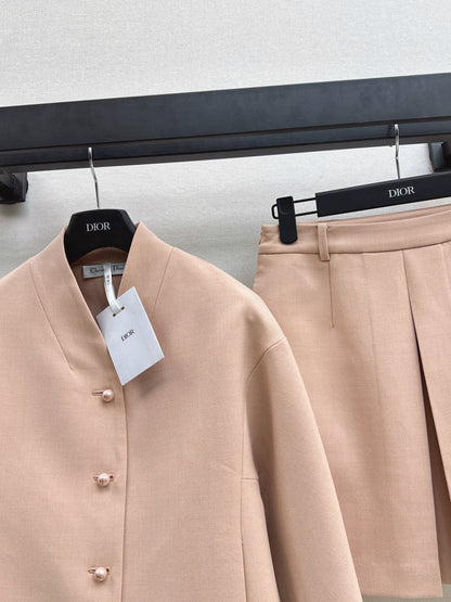 CD NEW Pearl button coat and skirt set