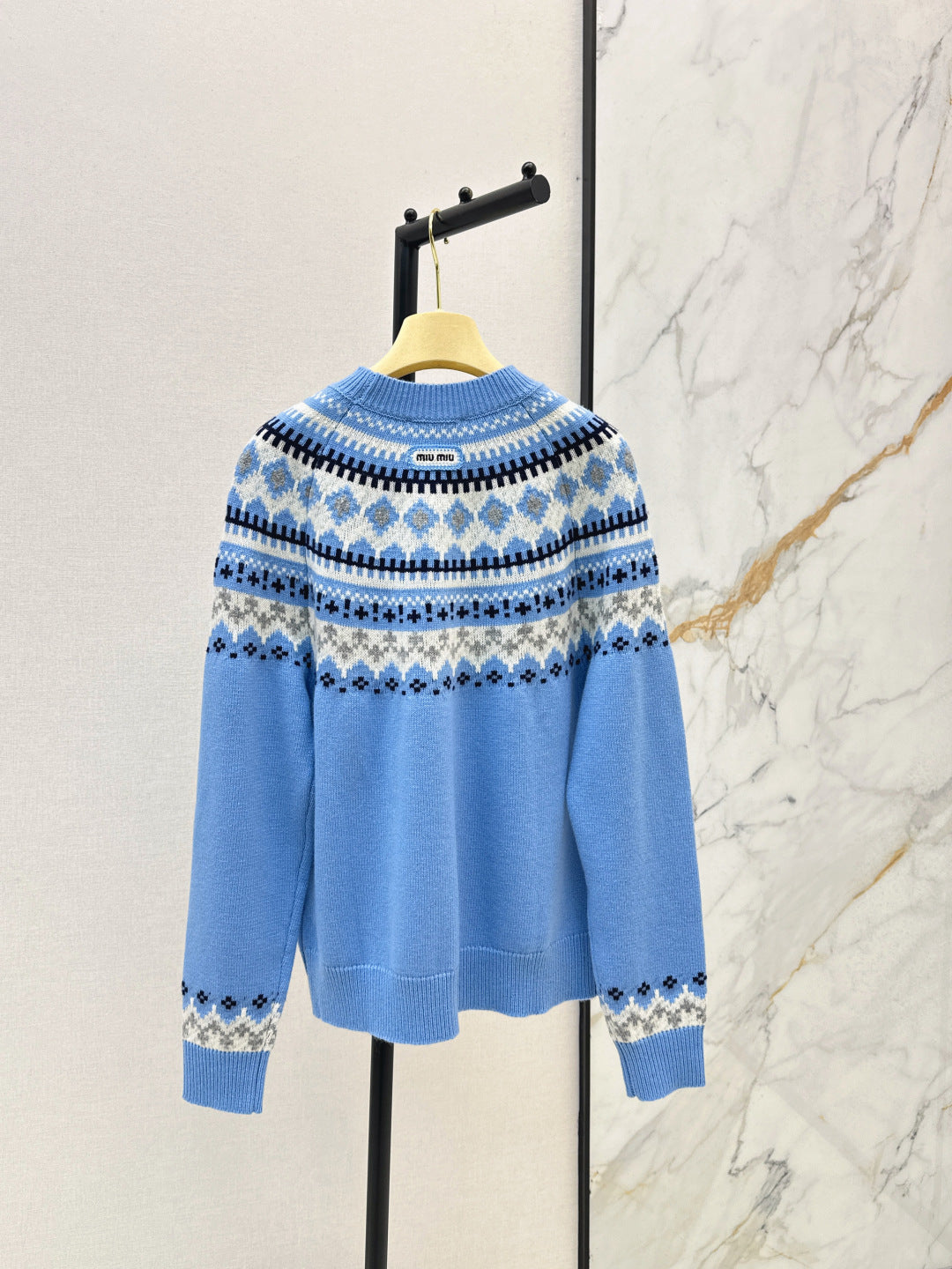 Miu NEW Jacquard wool sweater