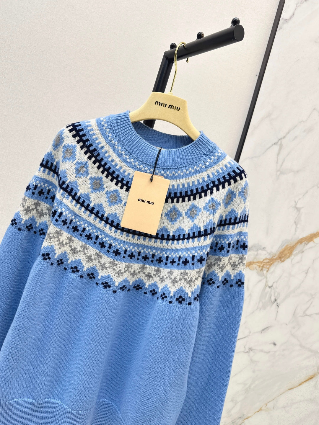 Miu NEW Jacquard wool sweater