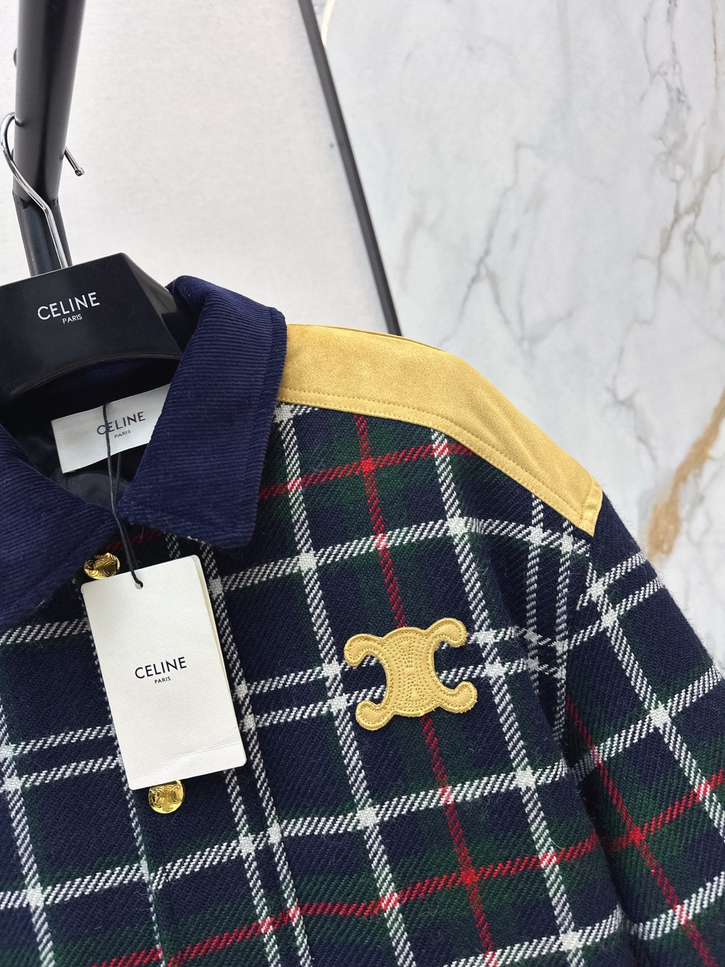Ce1i NEW plaid cotton coat