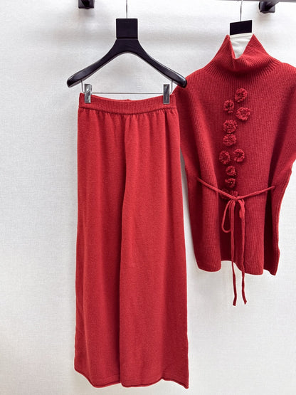 Chan NEW Sleeveless knitted set