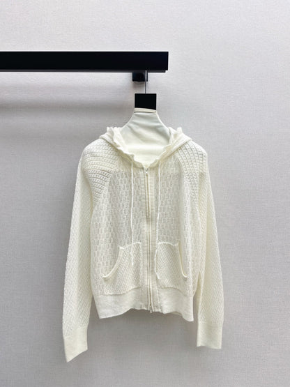 CD NEW Hooded Knit Cardigan