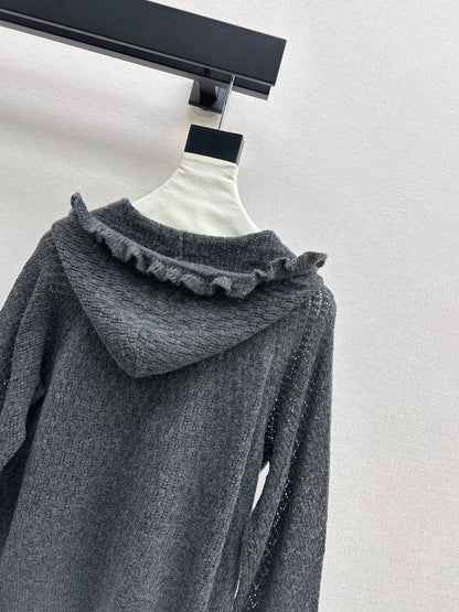 CD NEW Hooded Knit Cardigan