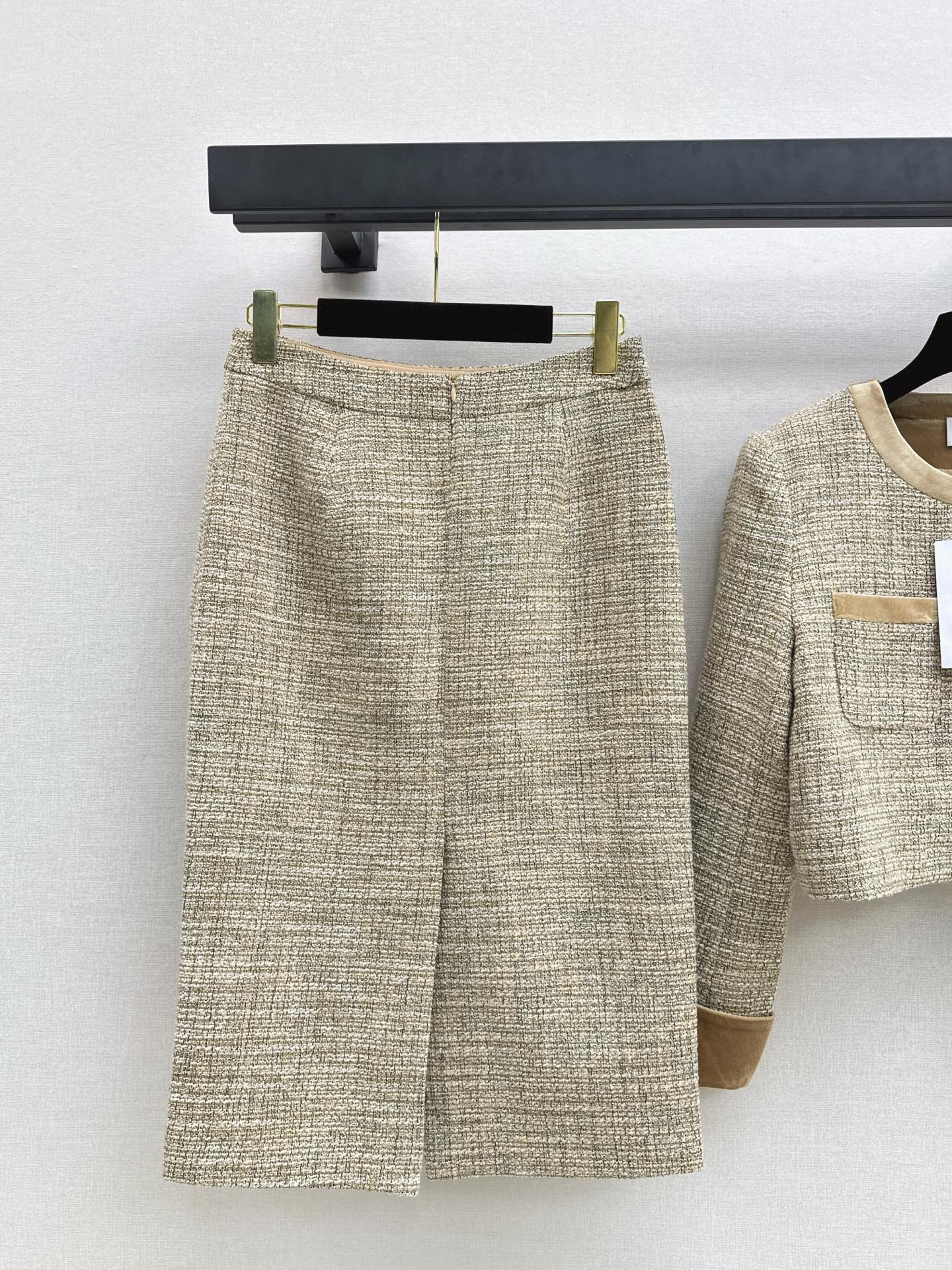 Chan NEW woven jacket and skirt suit