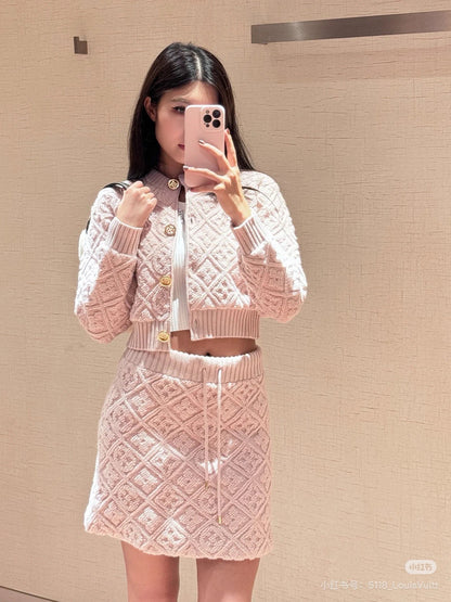 Louis NEW Cashmere cardigan and skirt set