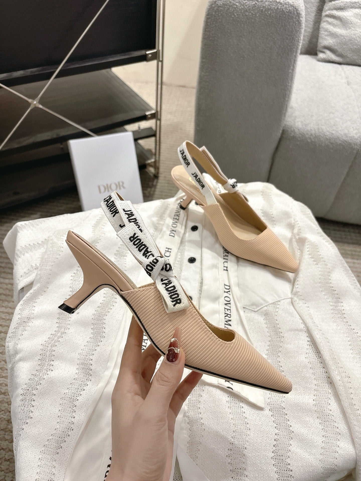 CD New Bow mid-heel shoes