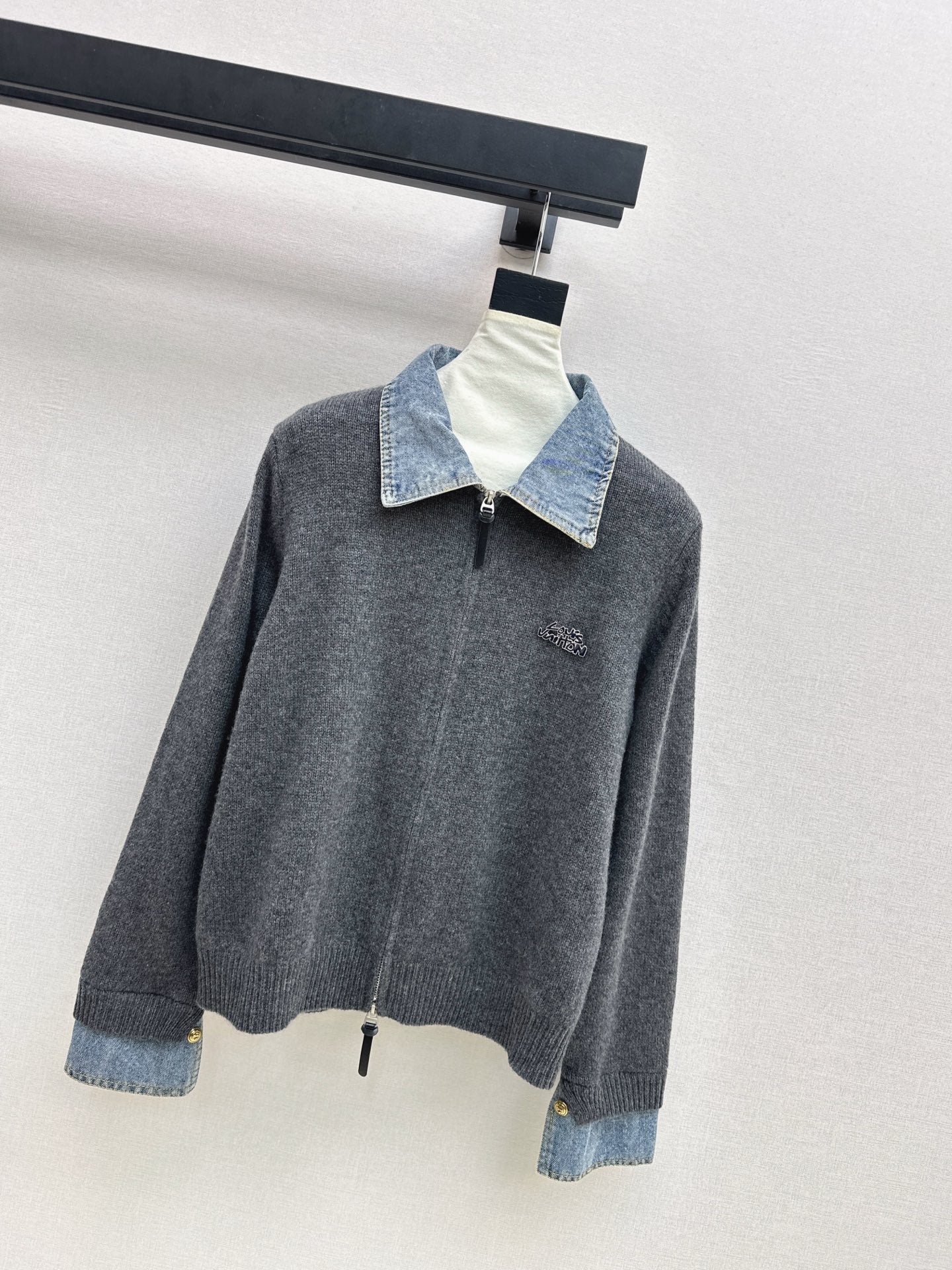 Louis NEW Denim patchwork cardigan