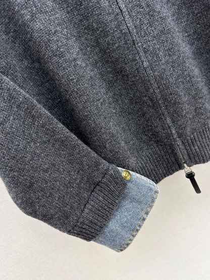 Louis NEW Denim patchwork cardigan