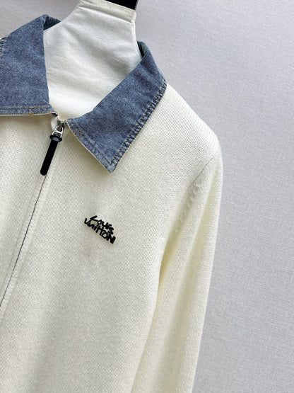 Louis NEW Denim patchwork cardigan