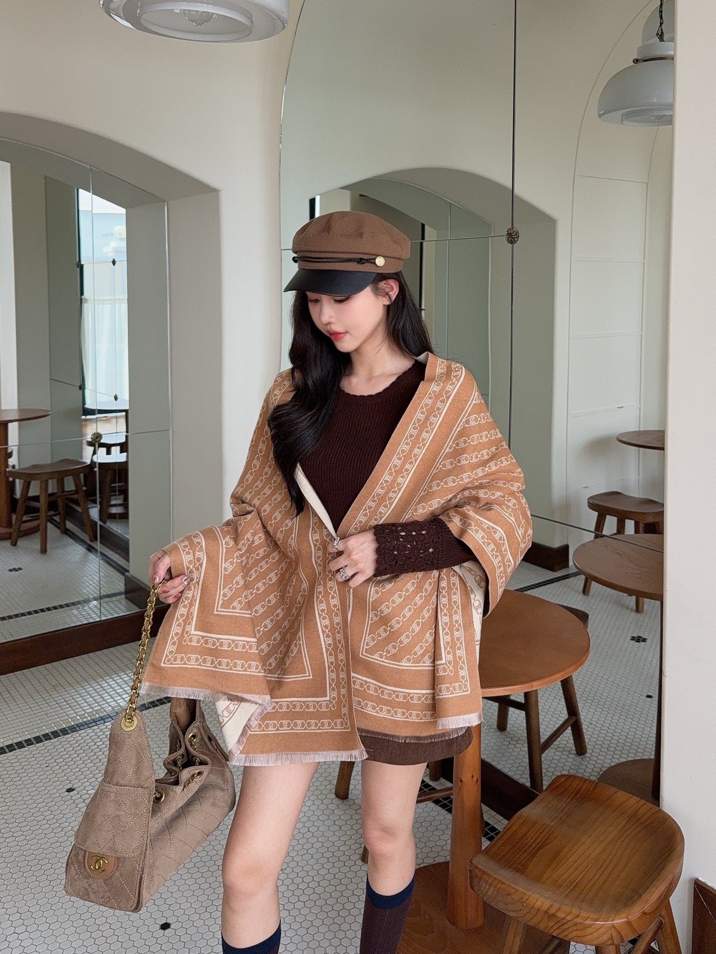 Ce1i NEW Knitted three-piece set