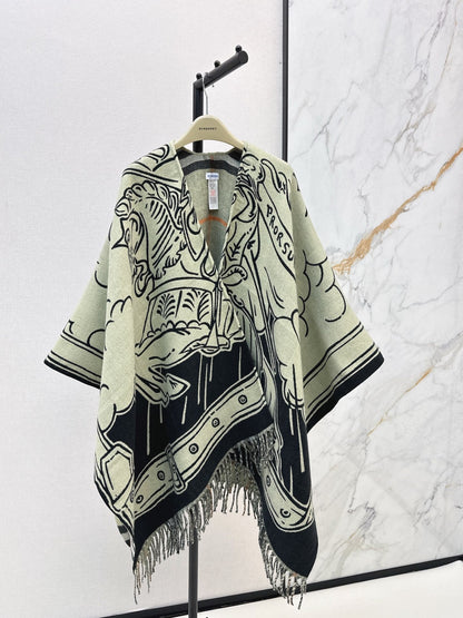 Bur NEW wool shawl cape