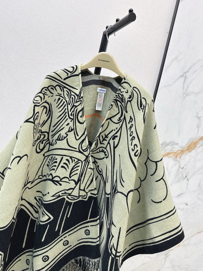 Bur NEW wool shawl cape