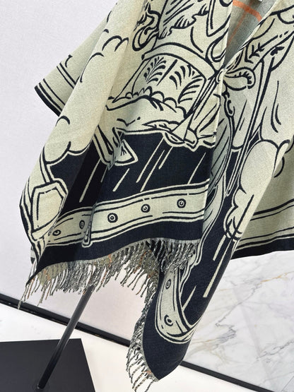 Bur NEW wool shawl cape