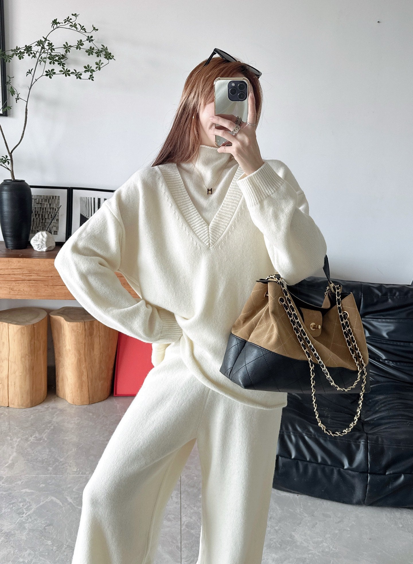 Brun NEW Knitted three-piece set