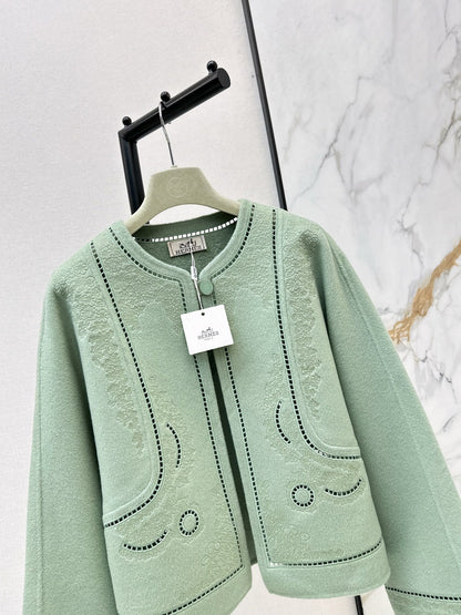 Herm NEW Embroidered cashmere jacket