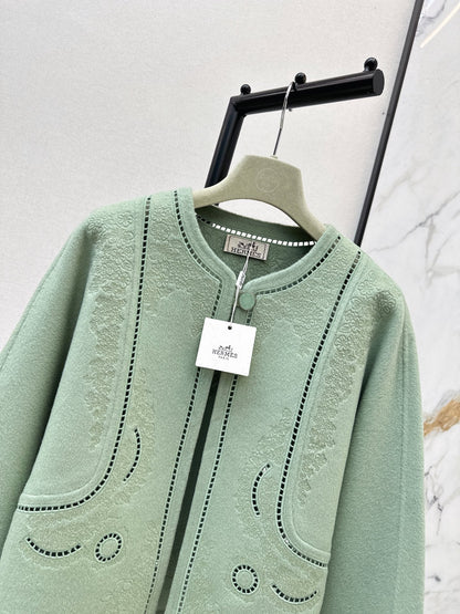 Herm NEW Embroidered cashmere jacket
