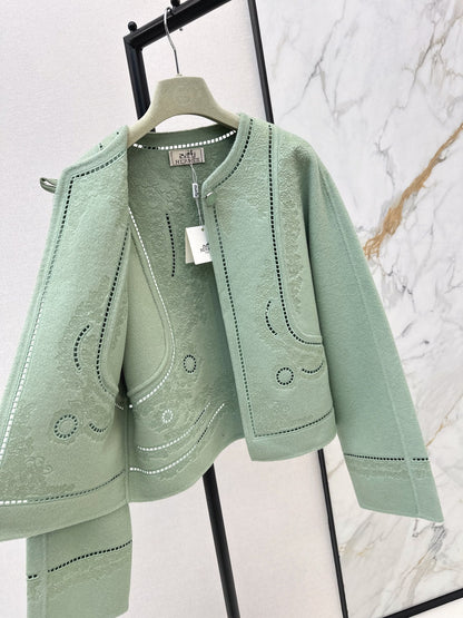 Herm NEW Embroidered cashmere jacket