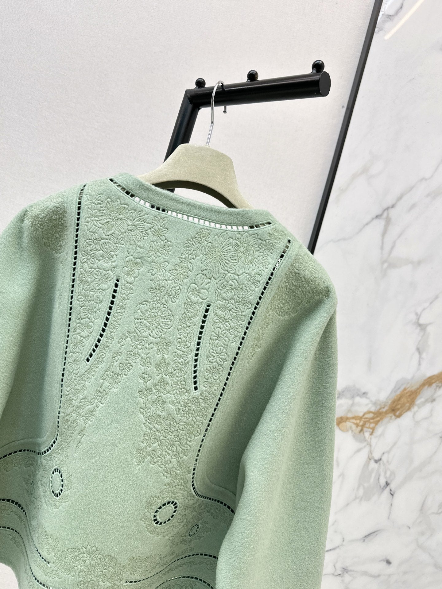 Herm NEW Embroidered cashmere jacket