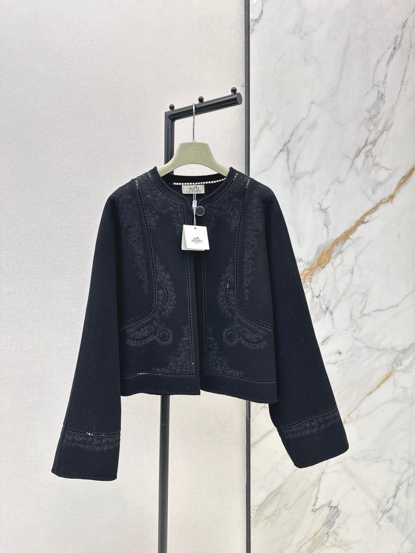 Herm NEW Embroidered cashmere jacket