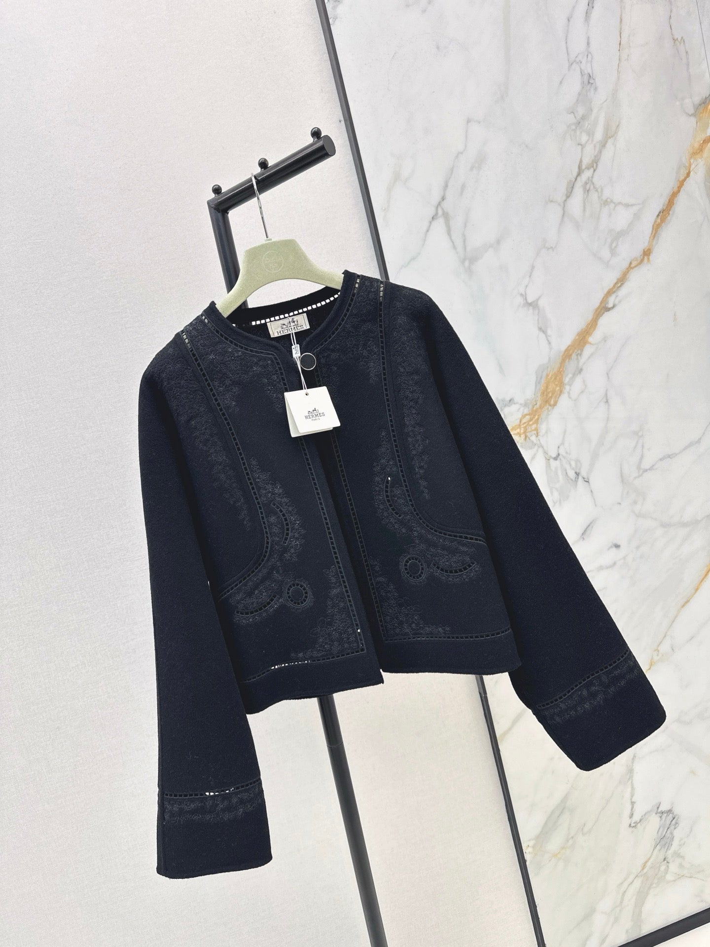Herm NEW Embroidered cashmere jacket