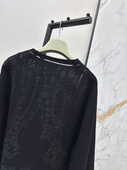 Herm NEW Embroidered cashmere jacket