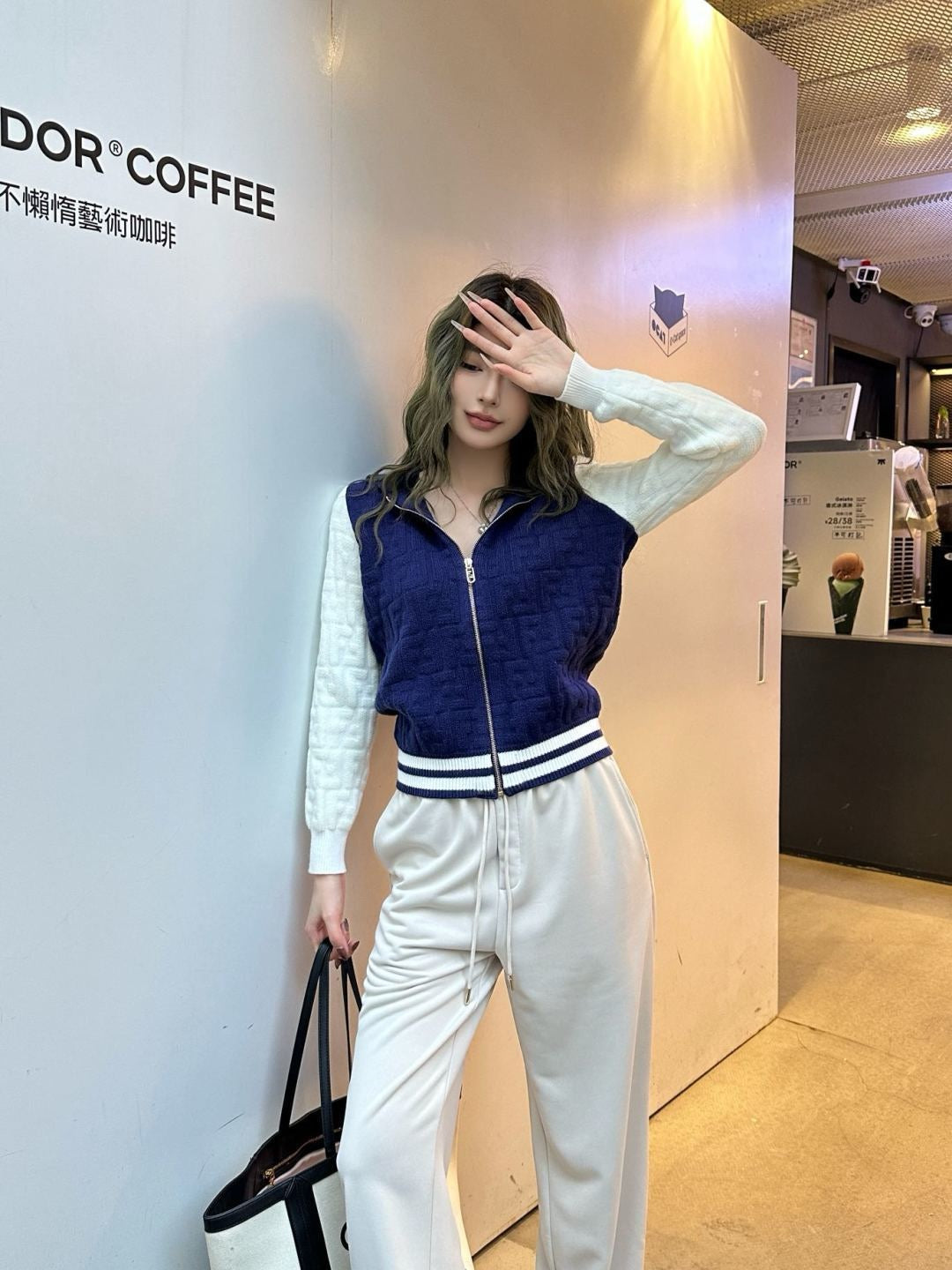 Fend NEW wool cardigan sweater