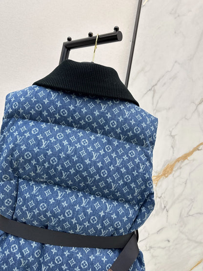 Louis NEW Denim vest down jacket