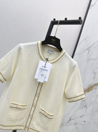 Chan NEW Short-sleeved knitted cardigan