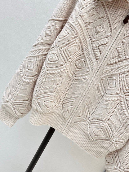 Loro NEW Jacquard knit cardigan