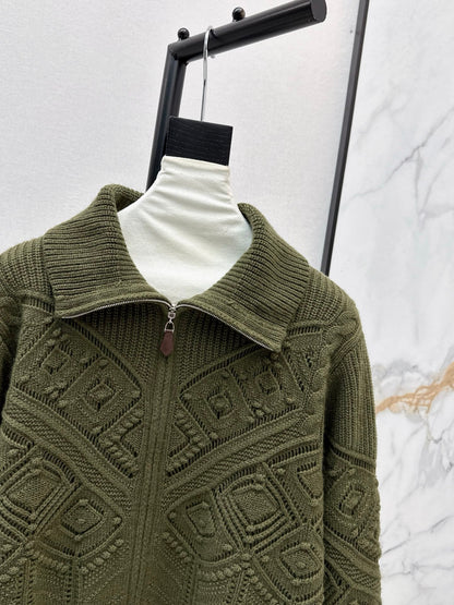 Loro NEW Jacquard knit cardigan