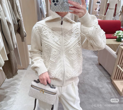 Loro NEW Jacquard knit cardigan