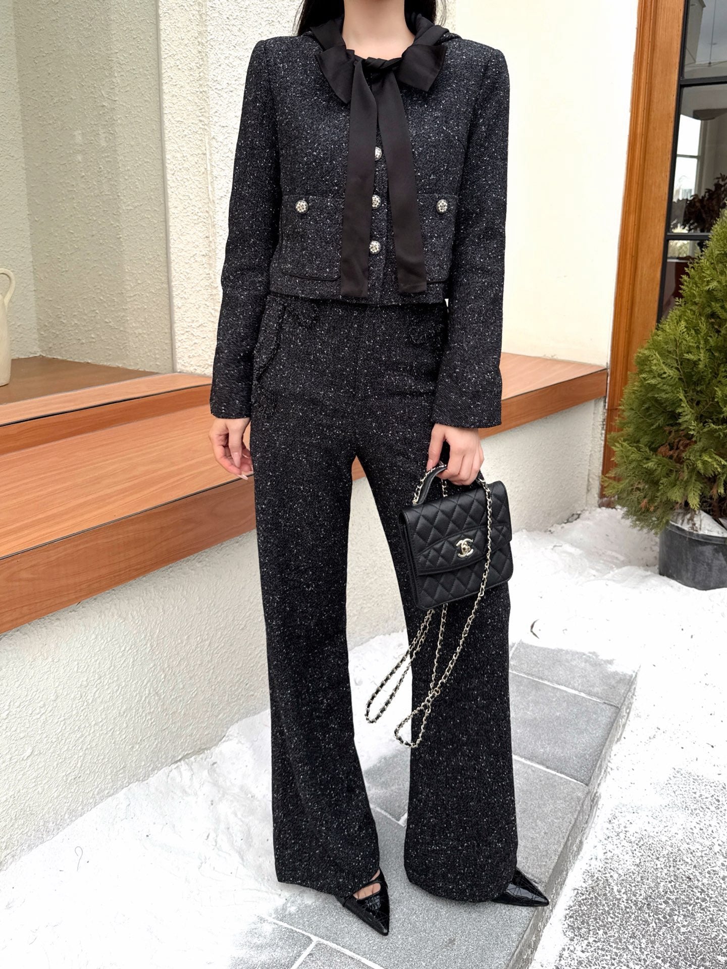 Chan NEW Houndstooth woven coat