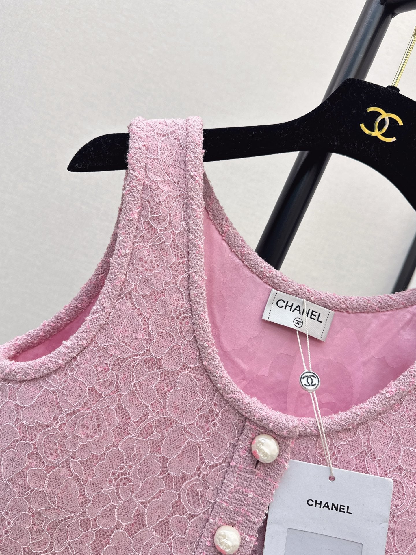 Chan NEW Tweed Lace Vest