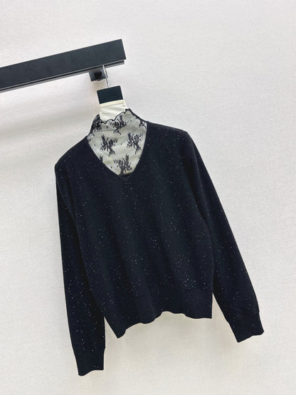 Es NEW Lace wool sweater
