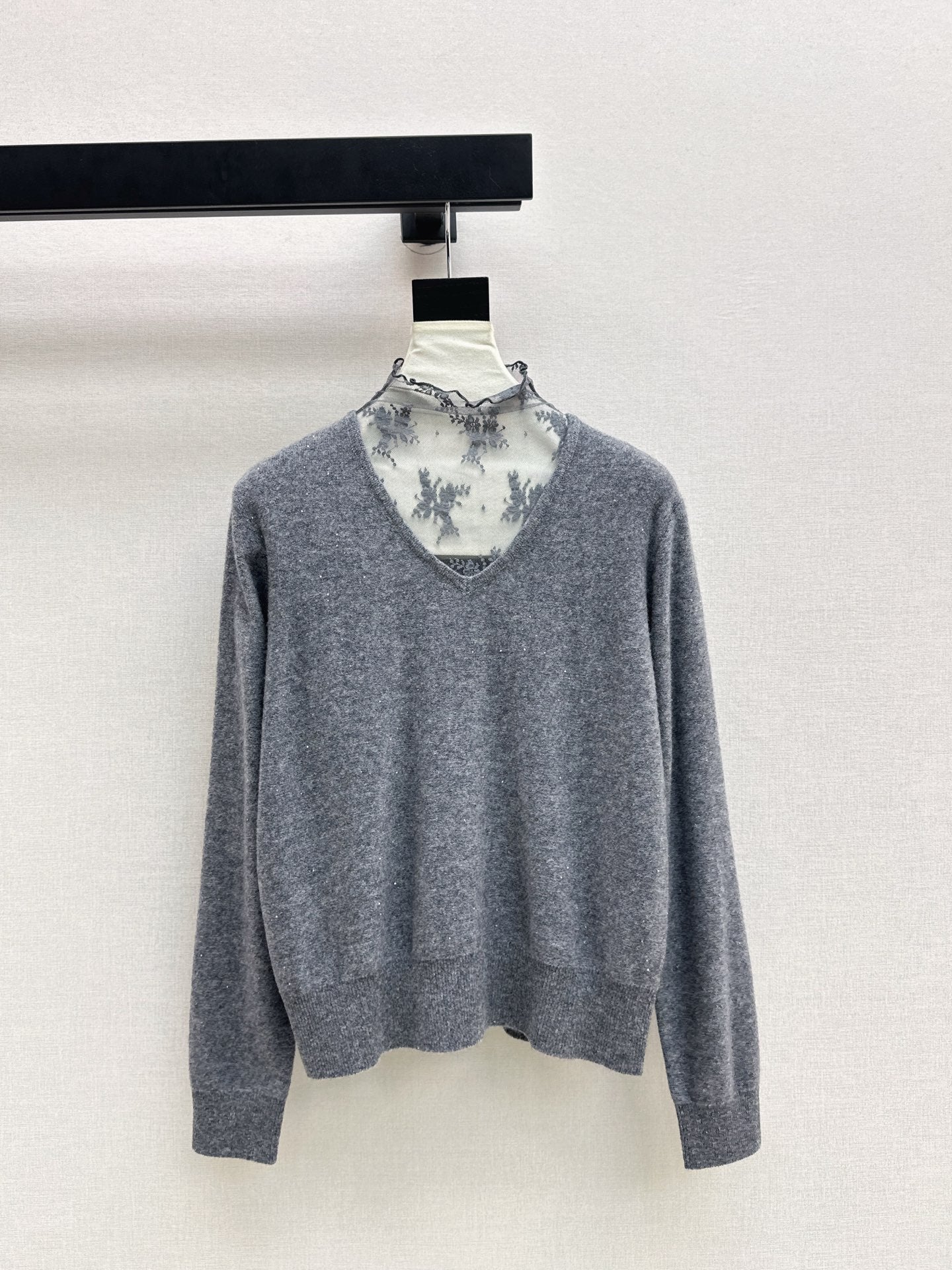Es NEW Lace wool sweater