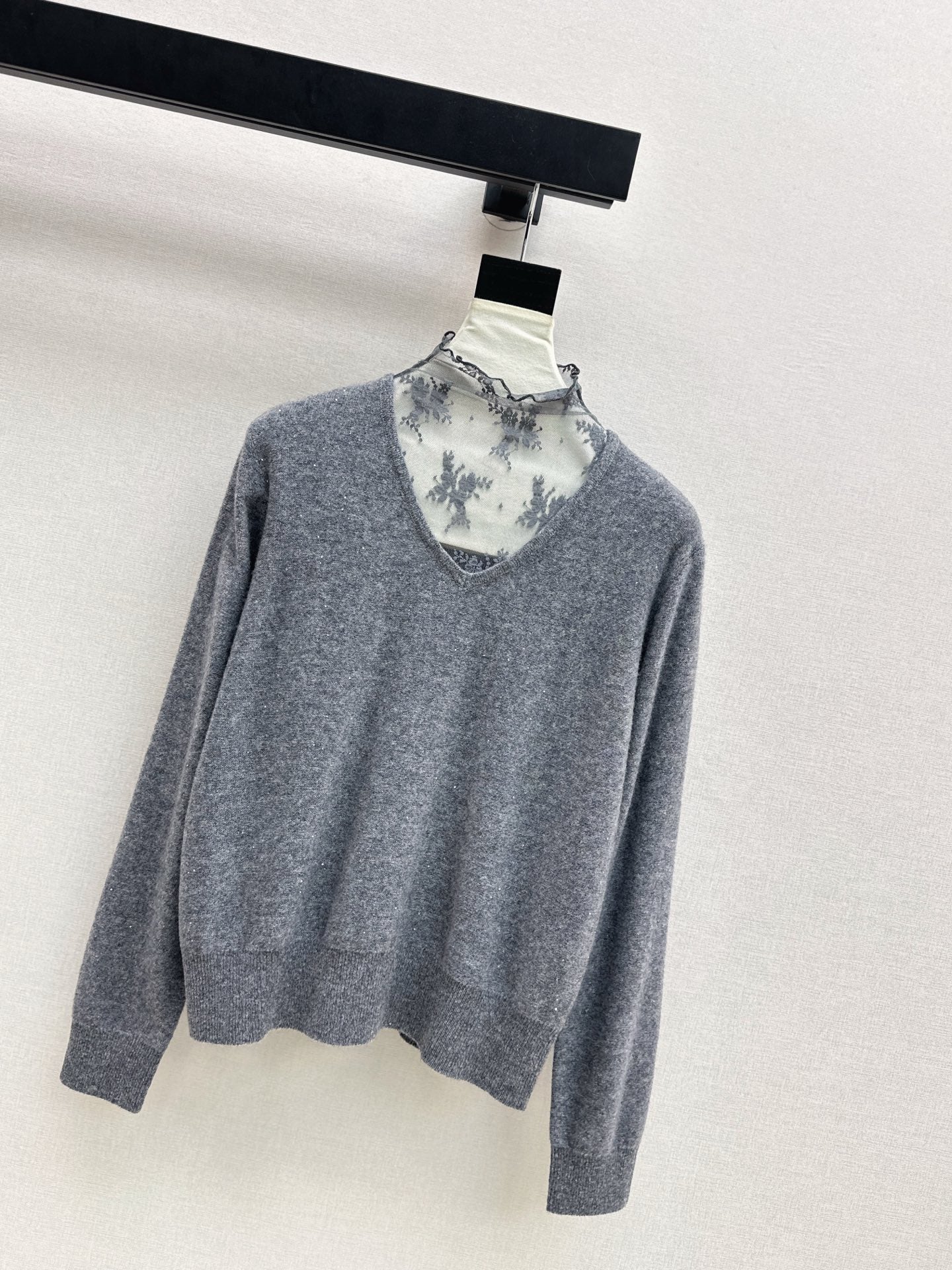 Es NEW Lace wool sweater