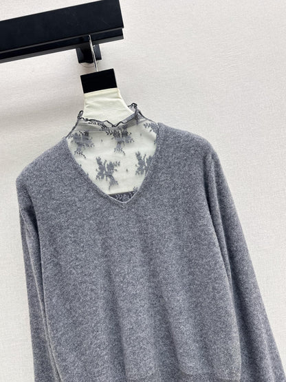 Es NEW Lace wool sweater