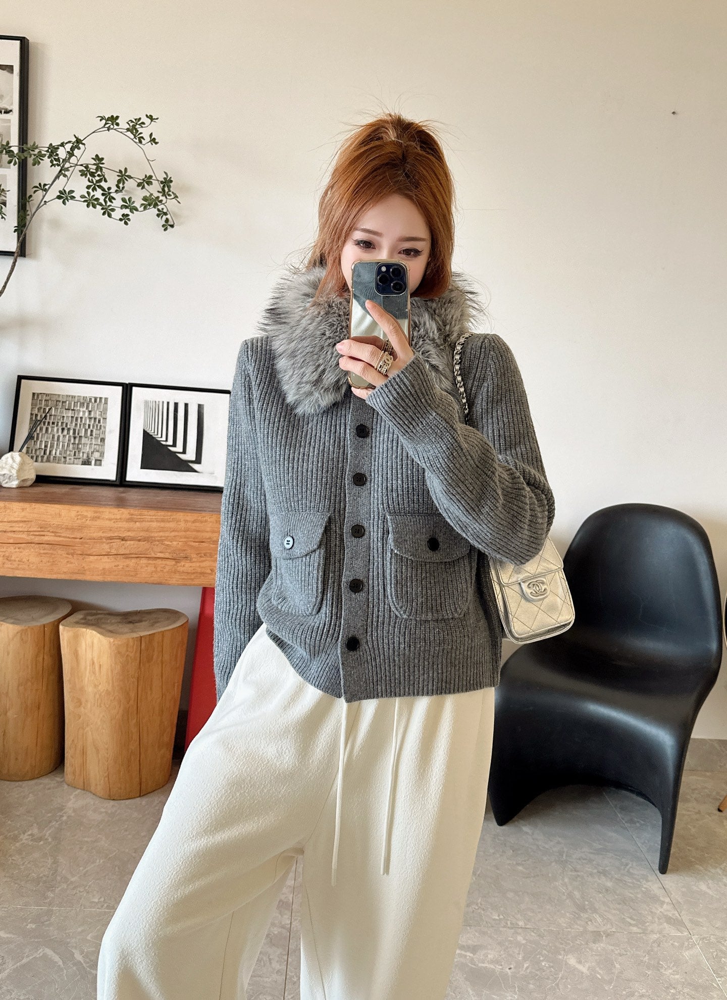 Fend NEW  wool cardigan jacket