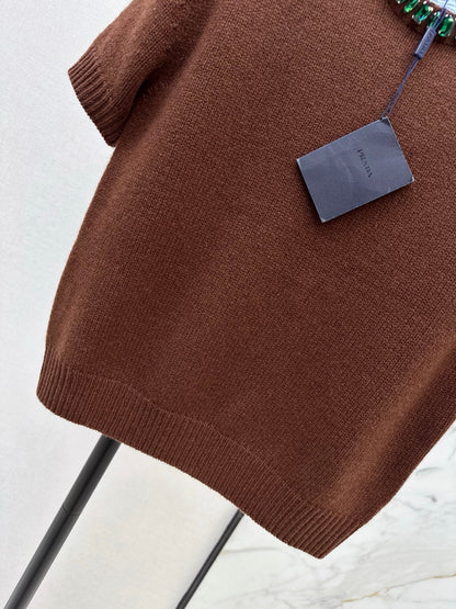 Pra NEW Cashmere short-sleeved sweater