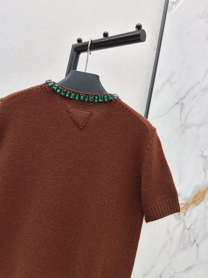 Pra NEW Cashmere short-sleeved sweater