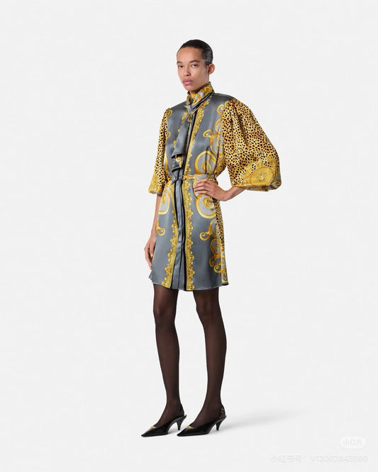 Ver NEW Printed silk dress