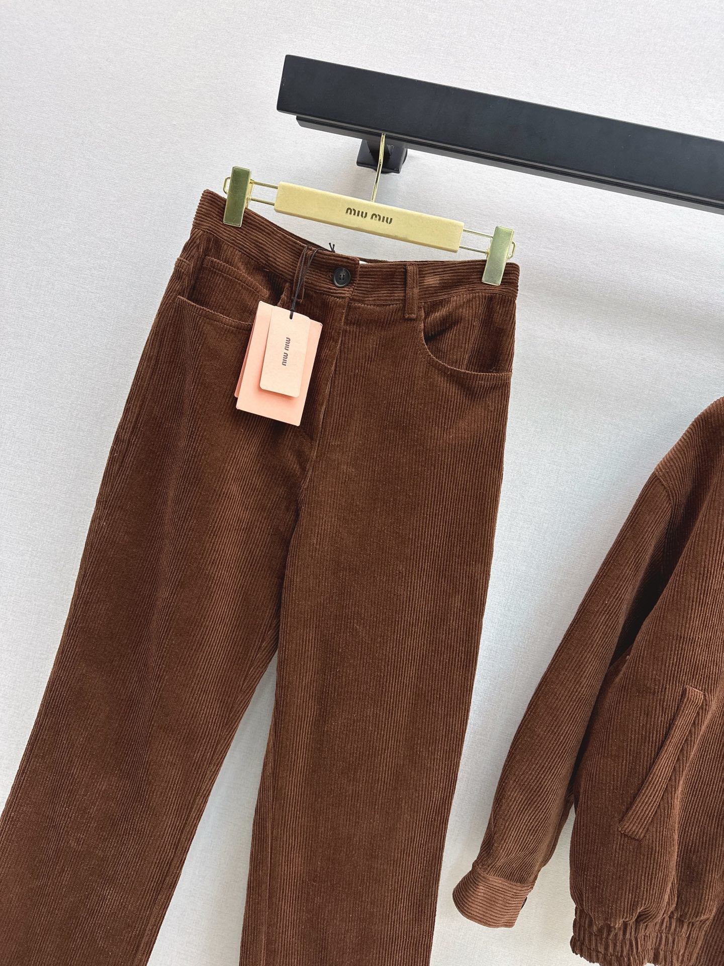 Miu NEW Corduroy straight leg pants