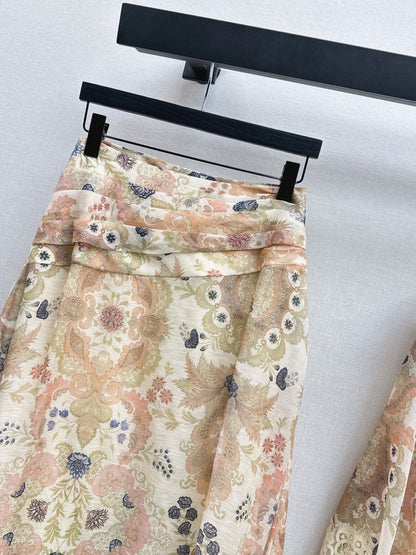 Zimm NEW Silk linen skirt