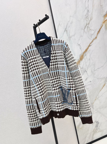 Louis NEW Houndstooth Jacquard Cardigan