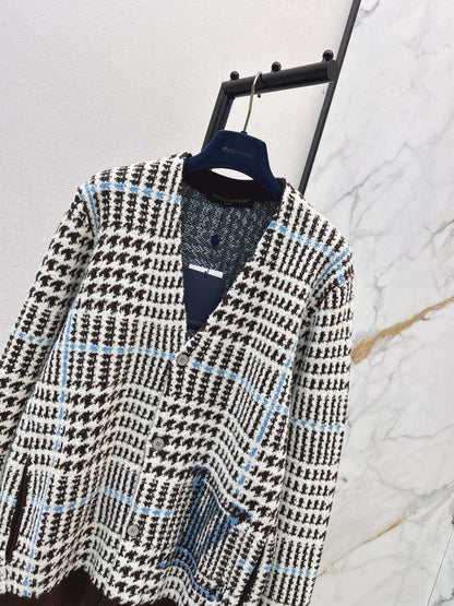 Louis NEW Houndstooth Jacquard Cardigan