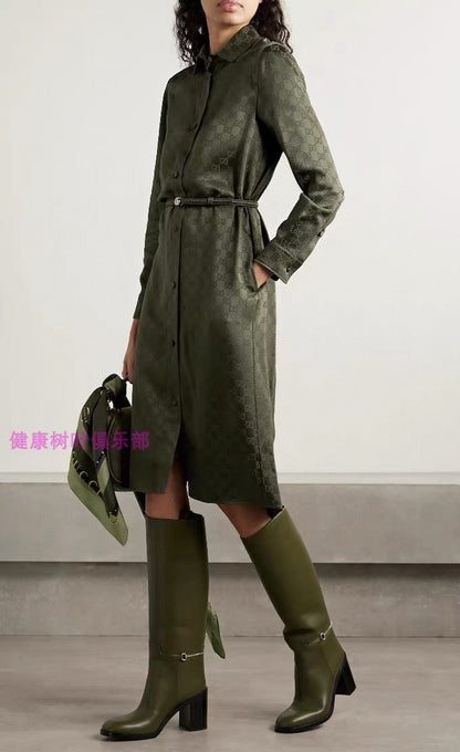 Guc NEW Jacquard belted dress