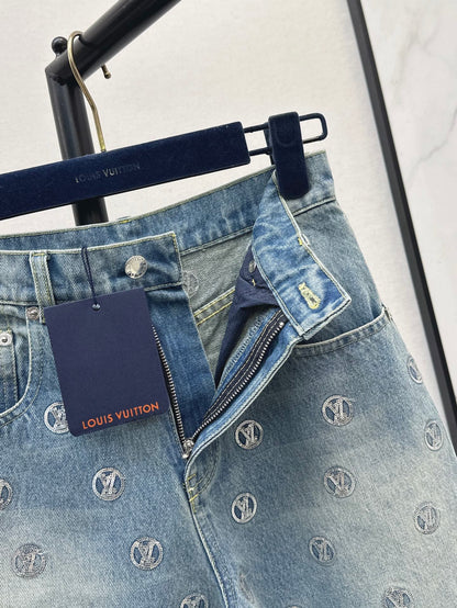 Louis NEW Gold Coin Sequin Jeans