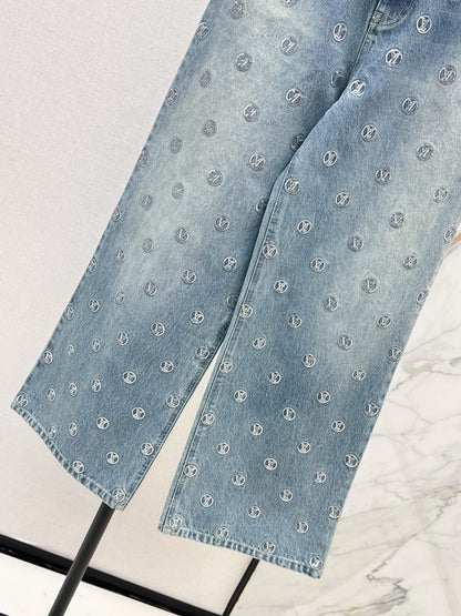 Louis NEW Gold Coin Sequin Jeans